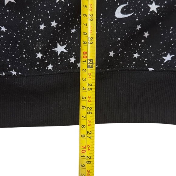 PacSun Black Celestial Sun Stars Moon Graphic AOP Sweatshirt One Size Crewneck - Picture 6 of 10